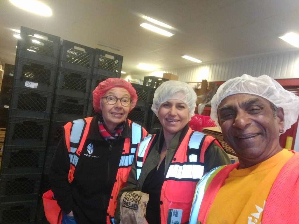 Friends mentors at sf produce market