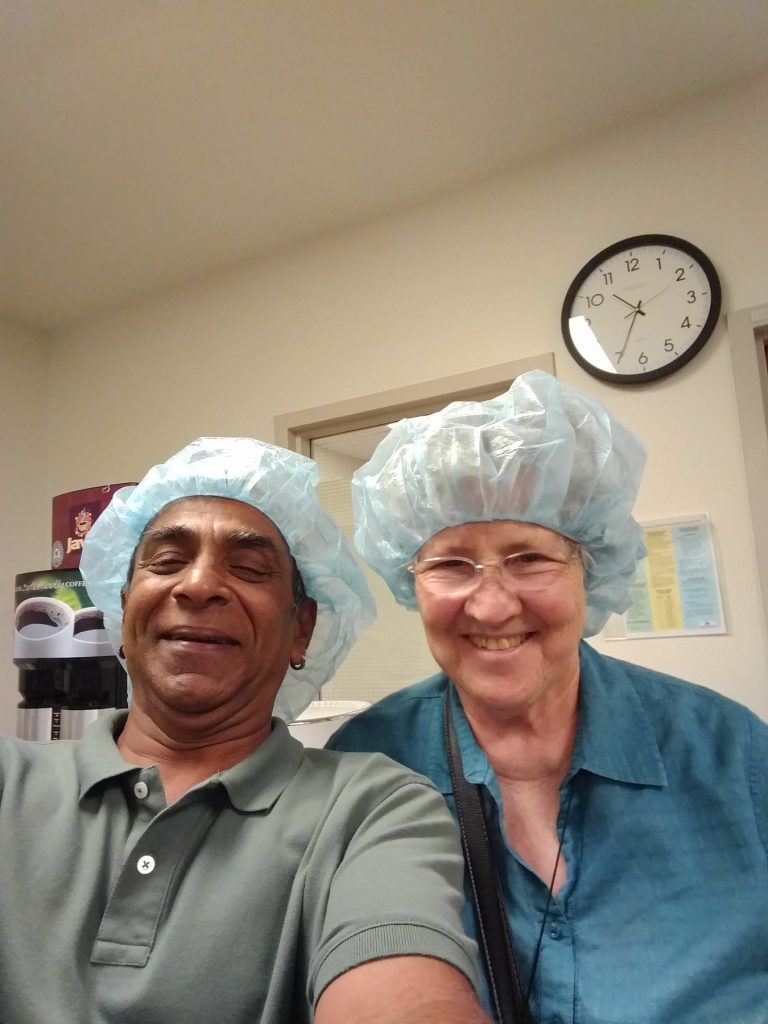 Sister annette volunteering at kaiser