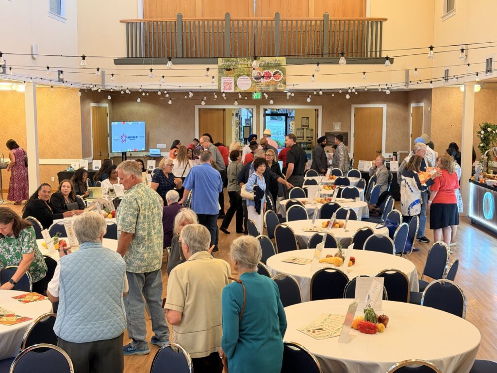 Guests arriving and finding their tables