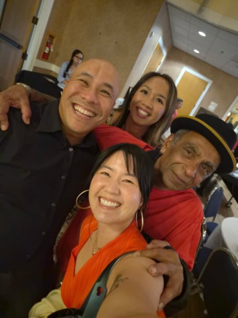 Four guests together during the reception
