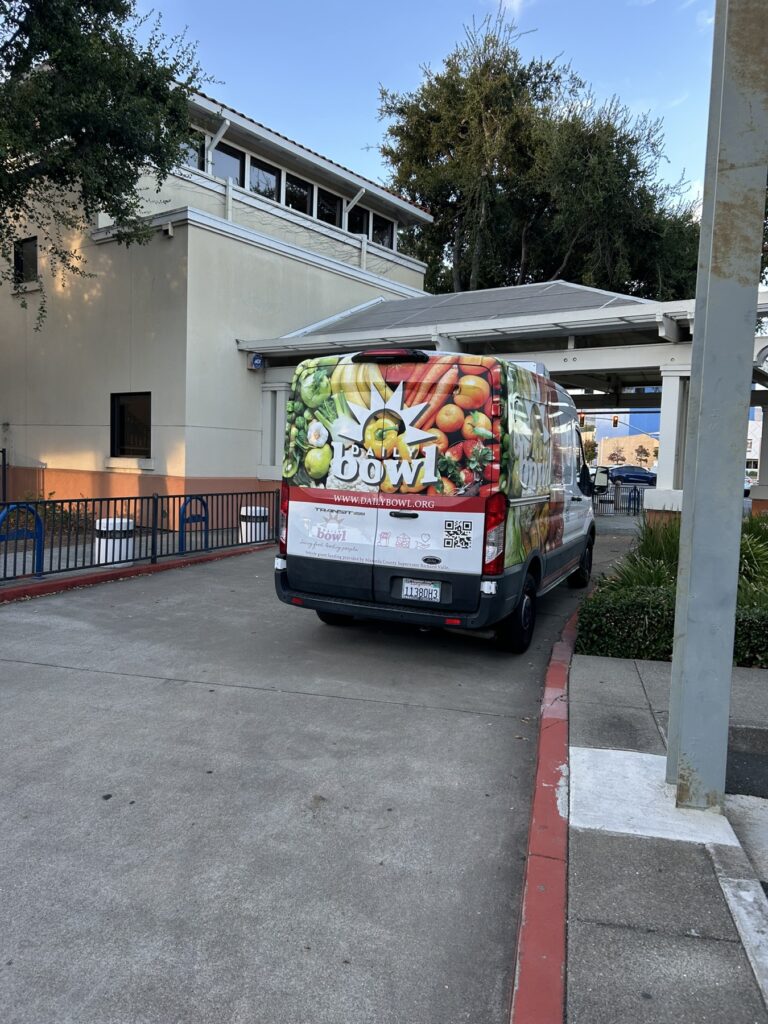 The Daily Bowl van outside the Ruggieri Senior Center